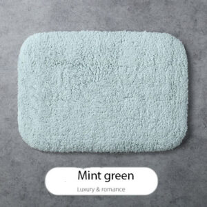 Anti-slip-bathtoilet-mat-set-Coral-Fleece-high-absorbent_mint-green-rectangle_IDS-051_