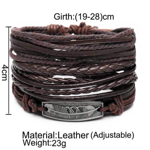 Mens-Leather-Bracelet-woven-bracelet-set-four-piece-set_004