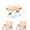 [1 Table and 2 Chairs] 60cm Beech Wood Table + Wood Color *2 Free Storage Bag