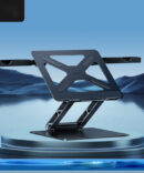 Aluminium-alloy-Laptop-stand_Z36-Obsidian-Black-★Dual-mobile-phone-holder-★Infinite-lift-free-hover_IDS-588_430x43